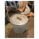 Large Vintage Metal Stock Pot With Lid