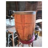 Antique Champion Bolt Co. Wooden Barrel