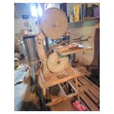 Vintage Metal Bandsaw With Electric Motor