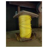 Yellow Polypropylene Rope on Cardboard Spool