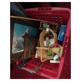 Random Decor and Art Lot in Basket