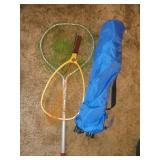 Fishing Nets and Blue Folding Chair Set