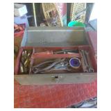 Metal Toolbox With Assorted Hand Tools