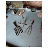 Three Vintage Metal Fishing Gigs