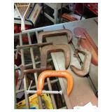 Four Assorted C-Clamps