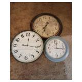 Three Decorative Wall Clocks