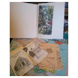 Ephemera Lot: Paris Print and Historic Maps