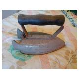 Cast Iron Sad Iron with Wooden Handle