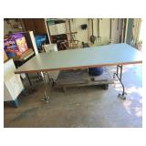 Rectangular Folding Table on Casters