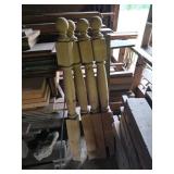 Four Wooden Stair Newel Posts