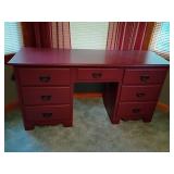 Wood Desk with Seven Drawers, 60 x 20 x 31 Inches