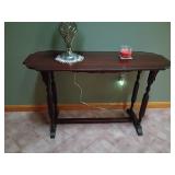 Wood Hall Table, 48 x 19 x 30 Inches