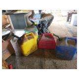 Three Fuel Cans: Diesel, Gasoline, Kerosene
