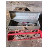 Vintage Tools in Metal Toolboxes