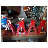 Four 3 Ton Steel Jack Stands