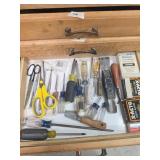 Drawer Contents: Tools, Scissors, Screwdrivers