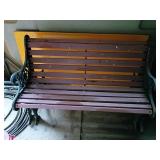 Wood and Cast Iron Garden Bench