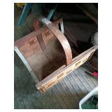 Woven Wooden Basket with Metal Frame