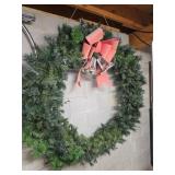 3.5 Ft Artificial Holiday Wreath With Bow and Bell