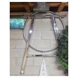 Chrome Metal Circular Frame with Support Bars