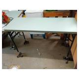 Rectangular Utility Table with Casters 52x20x32