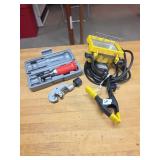 Tool Lot: Ratchet Driver Pipe Cutter Work Light