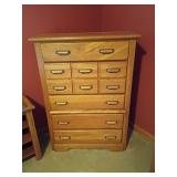 Oak Chest Of Drawers 36 x 17 x 50 Inches