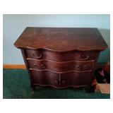 Wooden Dresser with Curved Front, 36 x 31 x 13