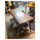 Rectangular Wood Grain Drop-Leaf Table