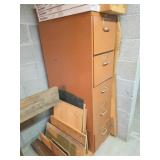 Five-Drawer Metal Filing Cabinet Orange