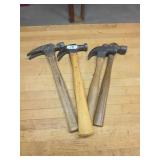 Four Mixed Handle Hammers