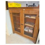 Wood Two-Door Cabinet With Mesh Panels