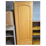 Tall Wood Cabinet with Adjustable Shelves