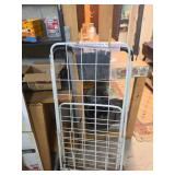 Folding Metal Wire Utility Cart with Wheels