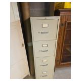 Four-Drawer Metal Filing Cabinet Beige