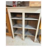 Painted Wood Two-Shelf Cabinet