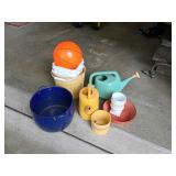 Garden Pots, Watering Cans, and Toys