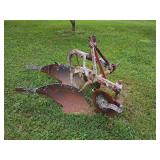 Antique Two-Bottom Steel Moldboard Plow