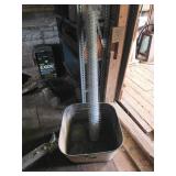 Galvanized Wash Tub With Chicken Wire Roll