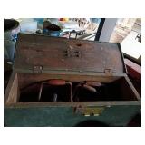 Wooden Box With Vintage Hand Braces