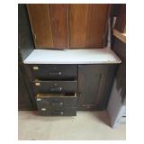 Wood Cabinet With Drawers and Door