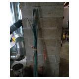 Bundle of Green Metal Rods, Up to 6 Foot Length