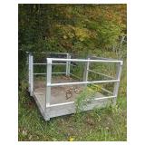 Outdoor Metal Platform with Railings, 61x96x51, As