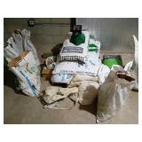 Seed and Fertilizer Bag Lot with Accessories