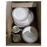Newcor Stoneware China Wheat Motif Lot