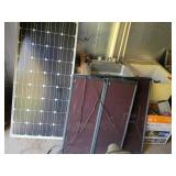 Solar Panel Lot With Power Inverters And Cables