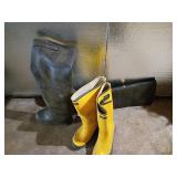 Rubber Work Boots, Size 8