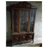 Wooden China Cabinet With Glass Doors 43x13x73