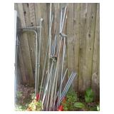 Metal Tubing Lot with Brackets and Connectors
