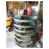 Spinning Round Metal Shelving Unit, 66x33 in.